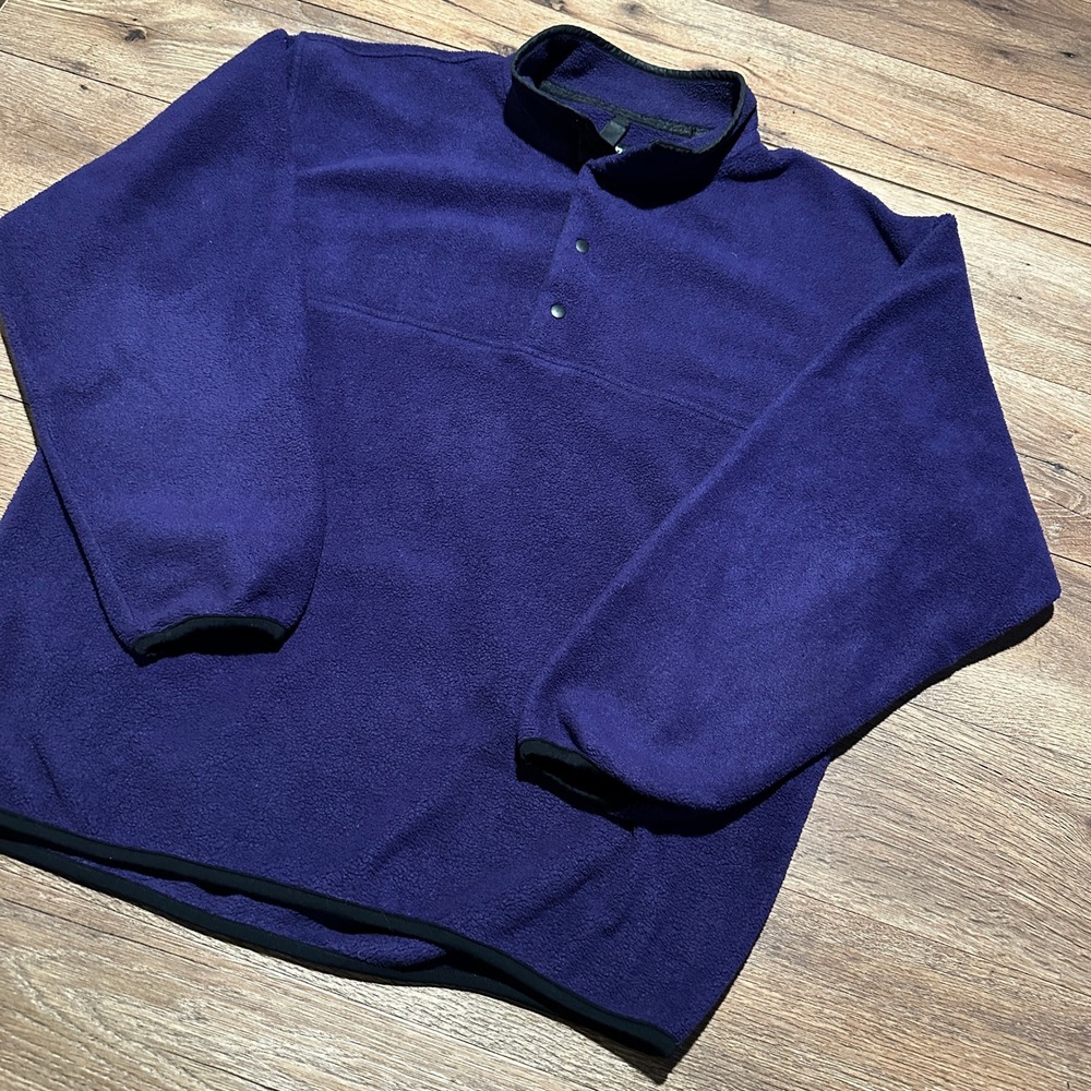 Vintage Outdoor Urban Terrain Purple Fleece Pullover Mens XL